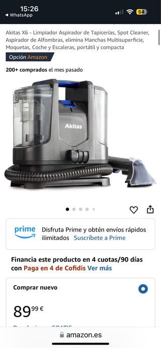 Aspiradora de agua 