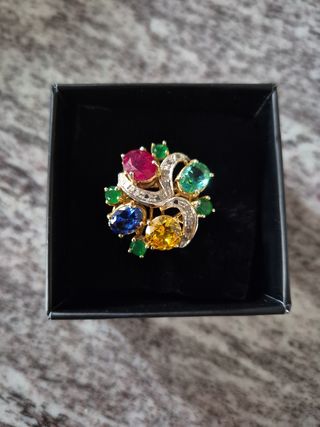 Anello oro 9kt | Pietre preziose