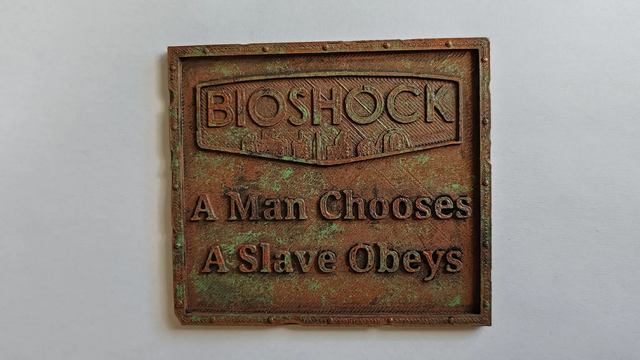 Placa decorativa de Bioshock (normal o con imán)