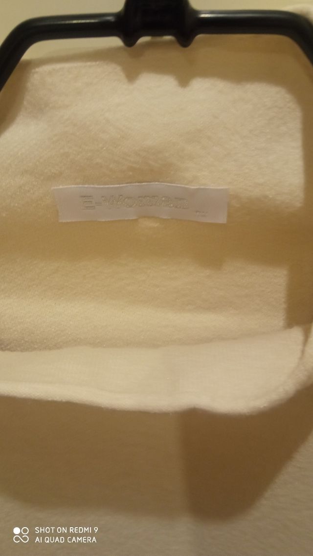 Poncho Blanco ideal entretiempo talla XL