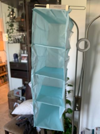 Organizador colgante azul - Tela. con bolsillos