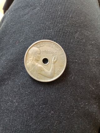 Republica Española 
Moneda antigua.