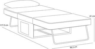 Divano Letto 4 in 1 con Tasca Portaoggetti Lateral
