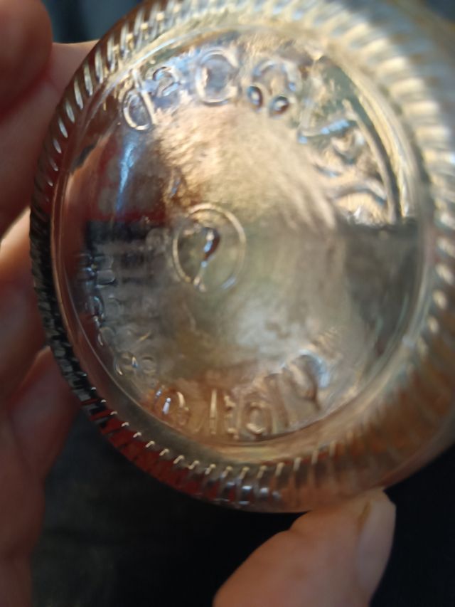 Botella de cristal vintage italiana