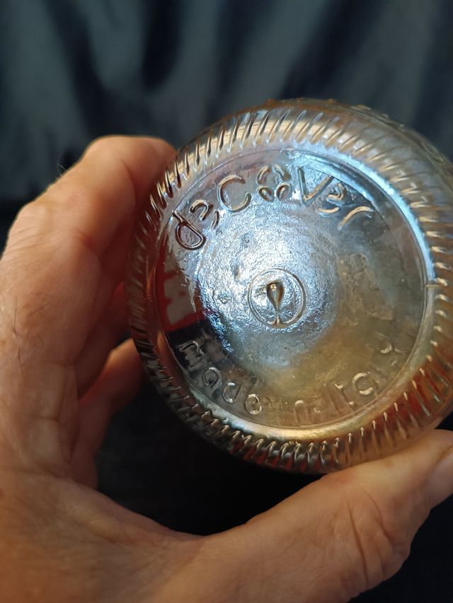 Botella de cristal vintage italiana