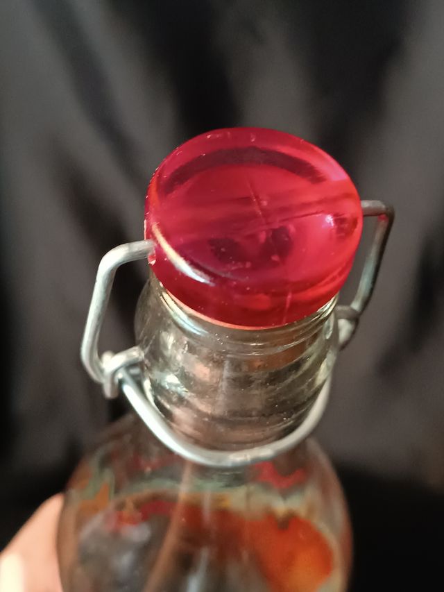 Botella de cristal vintage italiana