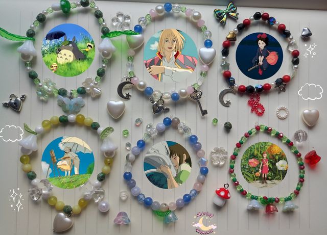 Cottagecore aesthetic Studio Ghibli bracelets