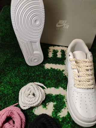 air force 1 af1 bianche white custom nuove con rop