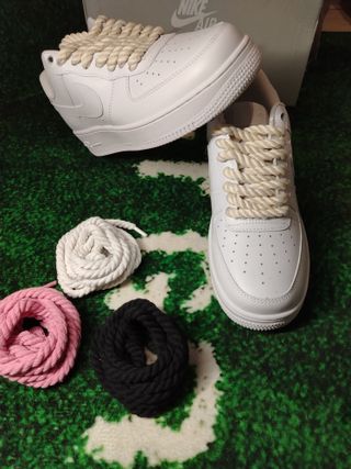 air force 1 af1 bianche white custom nuove con rop