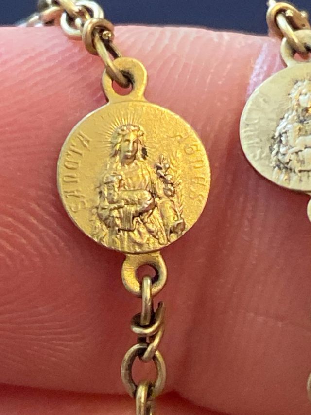 Rosario antico perla vintage