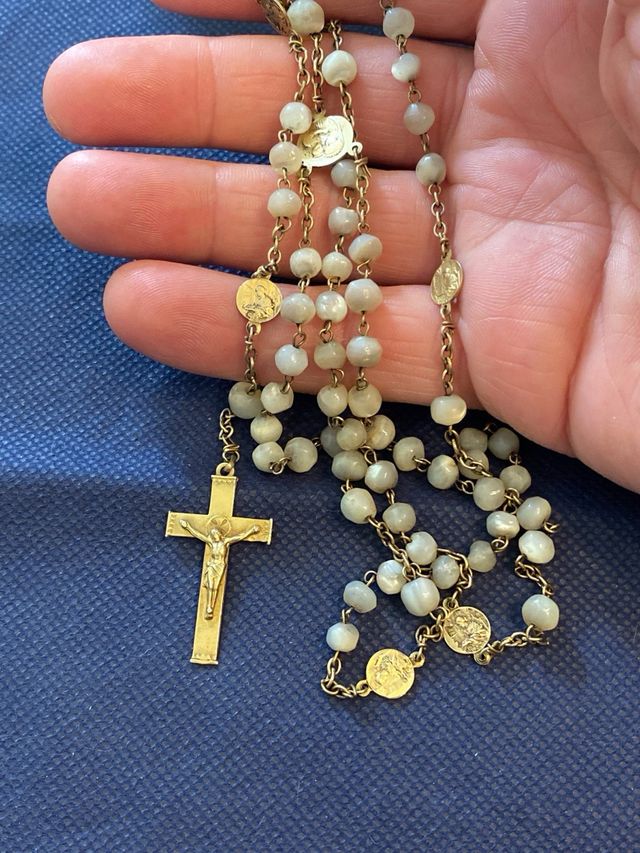 Rosario antico perla vintage