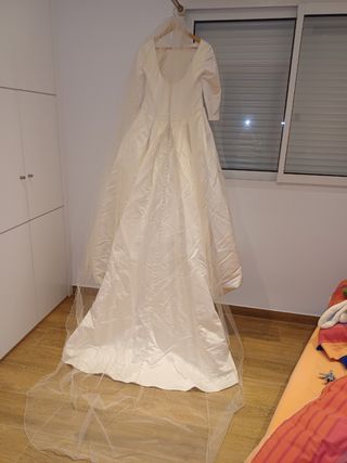 Vestido novia blanco - Talla L