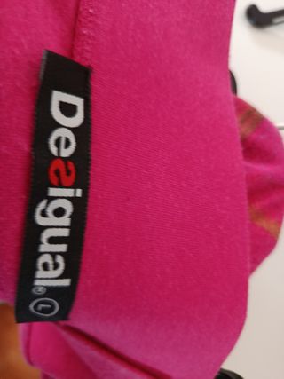 Falda estampada rosa y verde