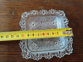 Cenicero cristal antiguo decorado