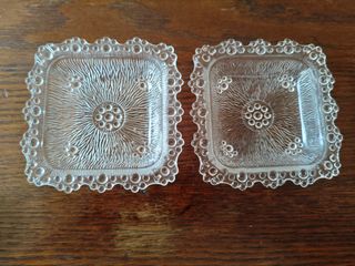 Cenicero cristal antiguo decorado