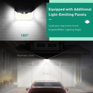 4 Faretti Solare Esterno con Sensore di Movimento