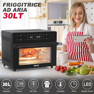 Forno Friggitrice ad Aria Calda Capacità 30Lt 1800