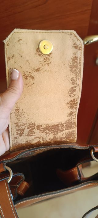 Bolso marrón piel