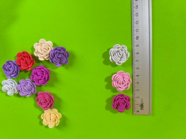 12 Roselline in gomma Eva