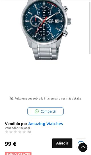 Reloj lorus chronograph 50m