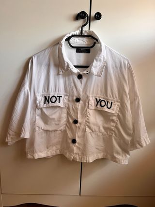 Camisa Bershka blanca 