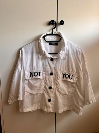 Camisa Bershka blanca 