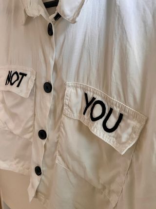 Camisa Bershka blanca 