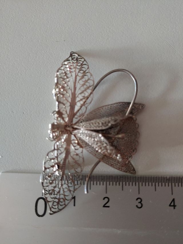 Broche antiguo de filigrana en plata