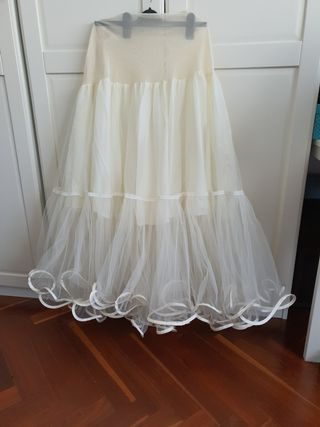Cancán para vestido de novia, blanco roto