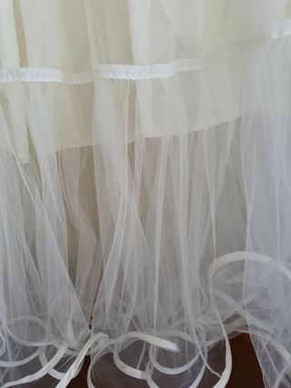 Cancán para vestido de novia, blanco roto