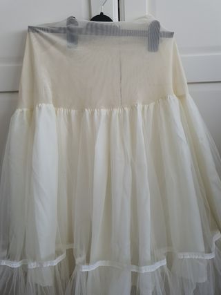 Cancán para vestido de novia, blanco roto
