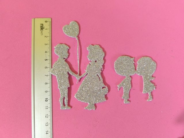 Fustellati glitter San Valentino