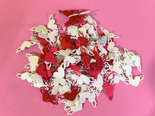 Cuoricini glitterati: decorazioni