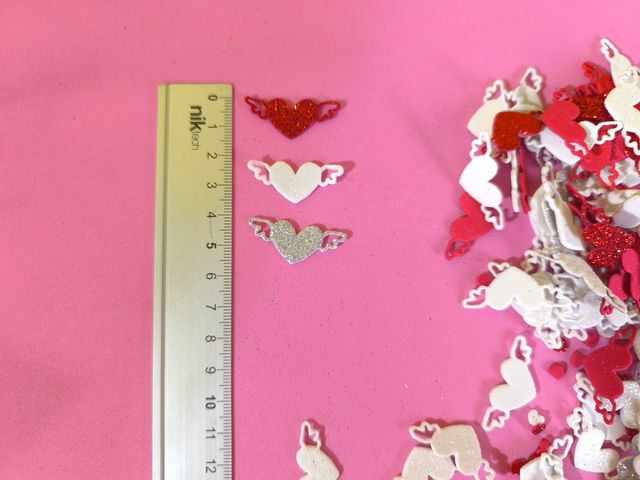 Cuoricini glitterati: decorazioni