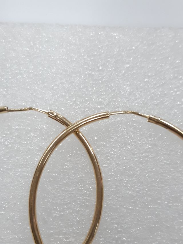 Orecchini oro giallo 14kt cerchio cm 5