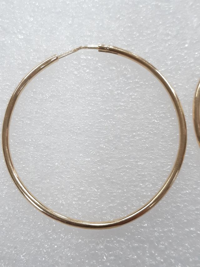 Orecchini oro giallo 14kt cerchio cm 5