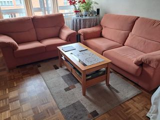 2 sillones color teja