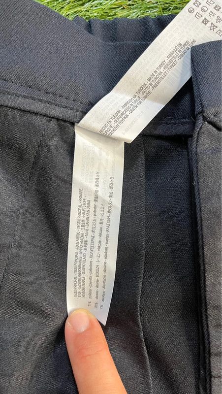 Pantalón carrot fit bandas Zara hombre azul