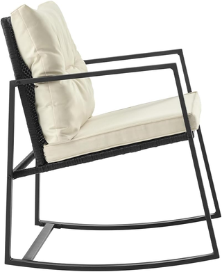 Set Tavolo e 2 Poltrone a Dondolo per Giardino in 