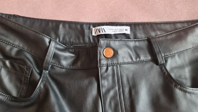 2 pantalones cuero imitación