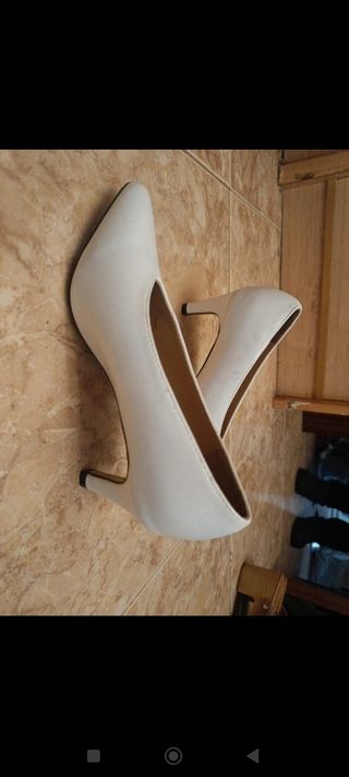 Zapatos Marypaz blancos, talla 37