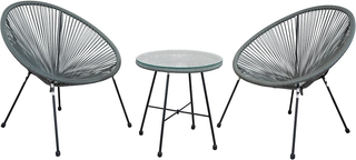 Set Conversazione Arredo Giardino Freddy in Polyra