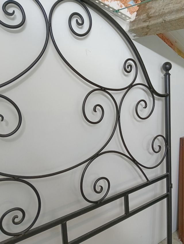 Cabezal cama metal negro