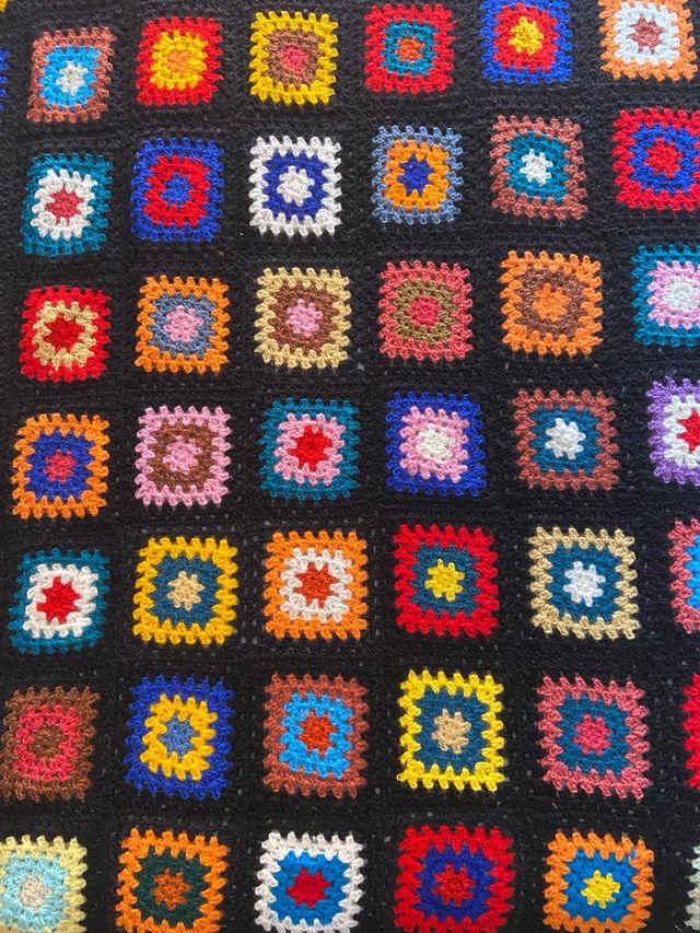 Coperta per nonna ridotta fatta a mano (2,45 x 1,20)