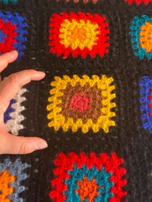 Coperta per nonna ridotta fatta a mano (2,45 x 1,20)