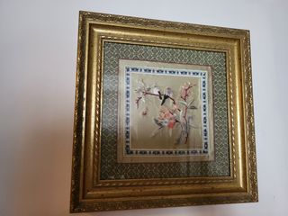 Cuadros de seda bordados (son 2)