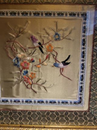 Cuadros de seda bordados (son 2)