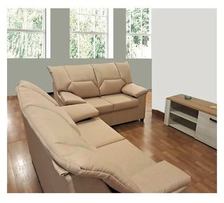 Set de Sofas 3+2 en chenilla beige en oferta