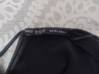 Blusa negra zara mujer xs