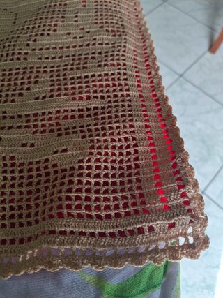 Arazzo filet fatto a mano
